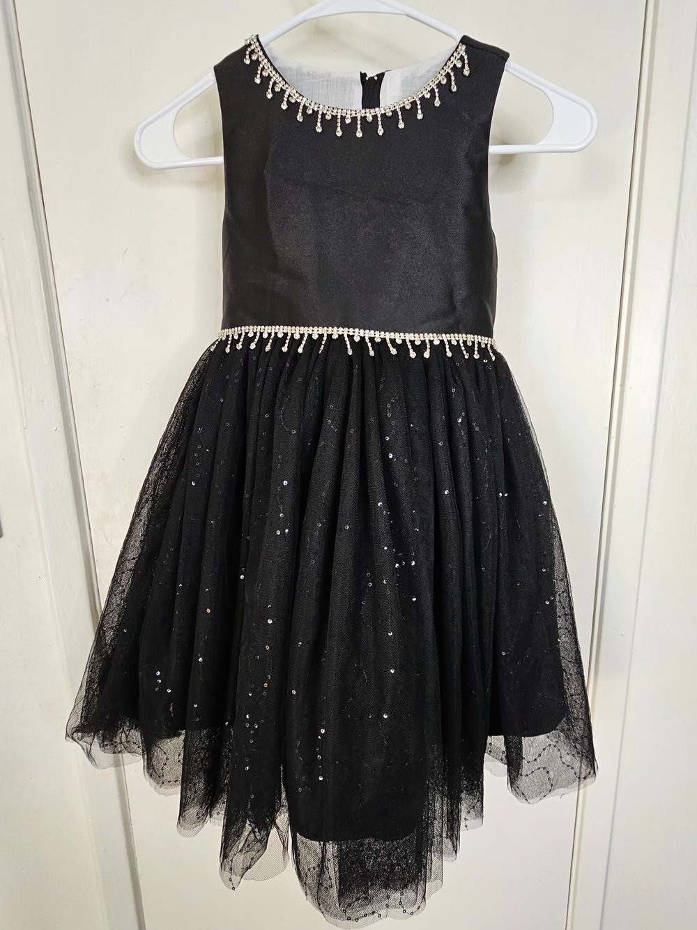 Black Sequin Tulle Party Dress Girls Formal Occasion